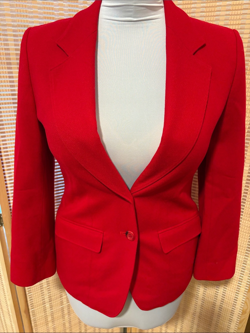 Pendleton Red Tailored Wool Blazer 8